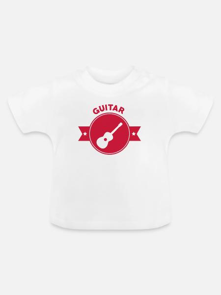Guitar - Baby Bio-T-Shirt mit Rundhals - Weiß