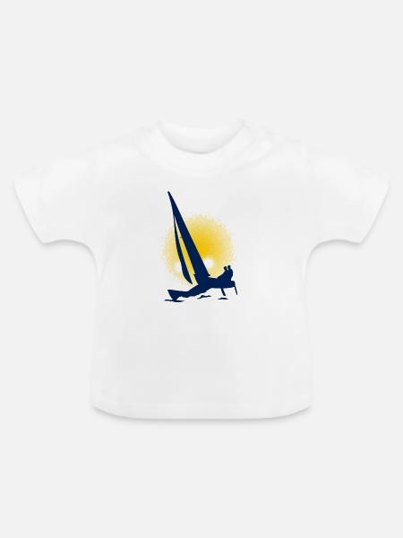 catamaran - Baby Bio-T-Shirt mit Rundhals - Weiß