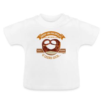 Bitte oben nachfüllen, aber erst unten leeren... - Baby Bio-T-Shirt mit Rundhals - Weiß - Vorne