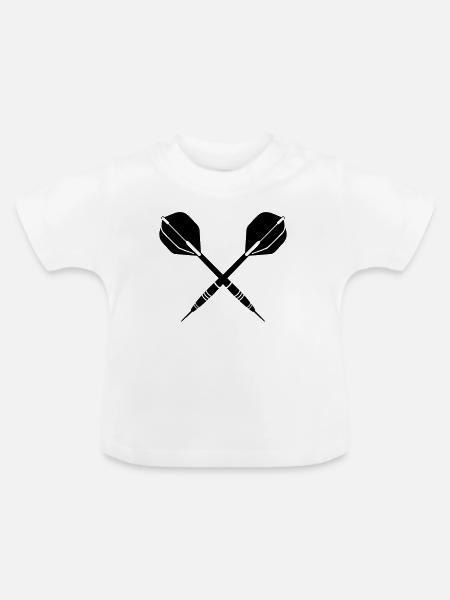 darts - Baby Bio-T-Shirt mit Rundhals - Weiß