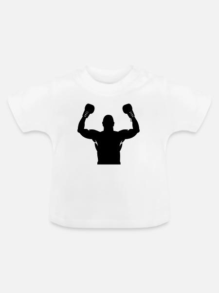 Boxen - Baby Bio-T-Shirt mit Rundhals - Weiß