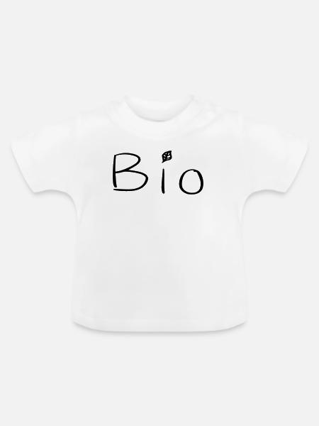 Bio - Baby Bio-T-Shirt mit Rundhals - Weiß