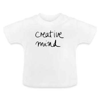 creative mind - T-shirt bio col rond Bébé - blanc - Devant