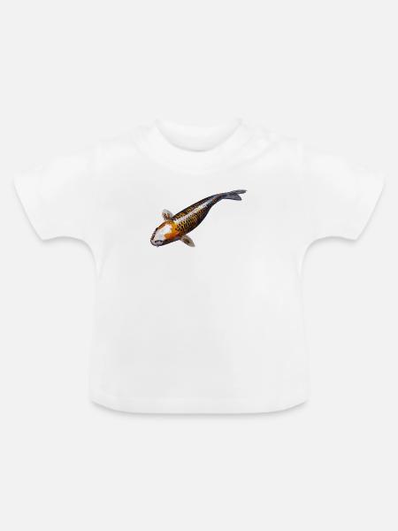 koi karpfen - Baby Bio-T-Shirt mit Rundhals - Weiß