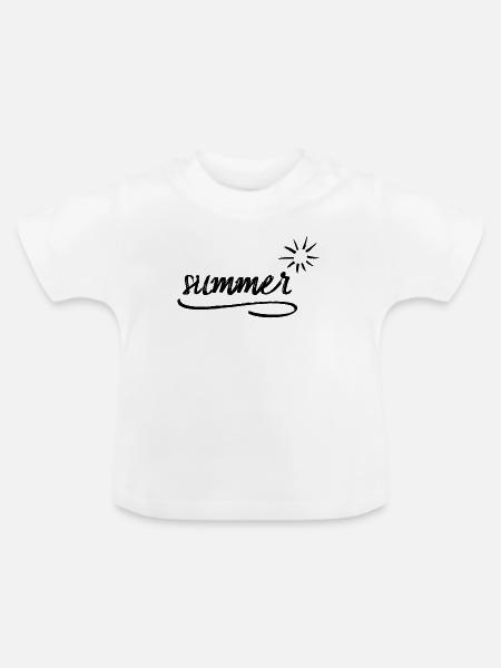 summer - Baby Bio-T-Shirt mit Rundhals - Weiß