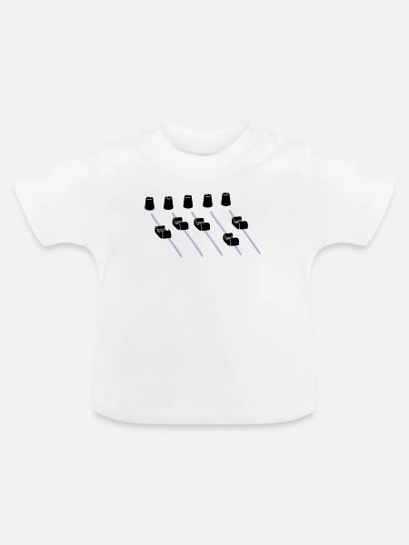 music mixer - Baby Bio-T-Shirt mit Rundhals - Weiß