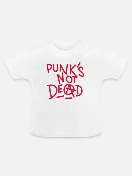 Punk - Baby Bio-T-Shirt mit Rundhals - Weiß