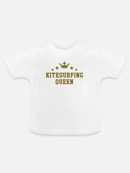Kitesurfen / Kitesurfer / Kiteboarden / Kitesurf - Baby Bio-T-Shirt mit Rundhals - Weiß