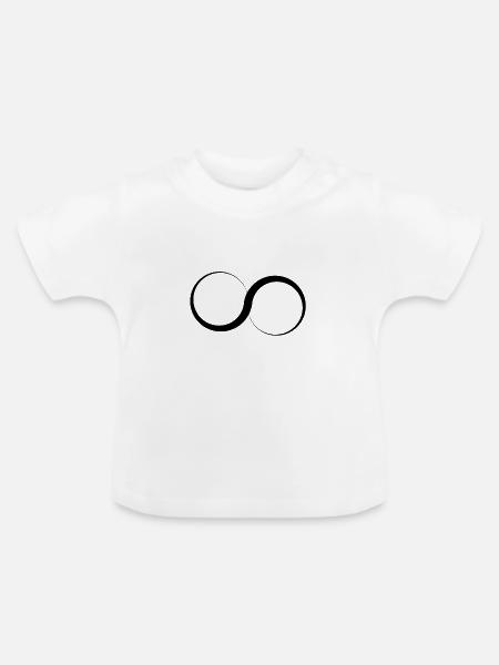 Unendlichkeit - Logo - Baby Bio-T-Shirt mit Rundhals - Weiß