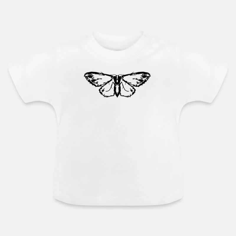 Papillon / Papillon / Papillon - T-shirt bio col rond Bébé - blanc