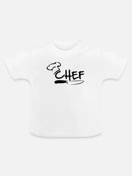 Chefkoch - Baby Bio-T-Shirt mit Rundhals - Weiß