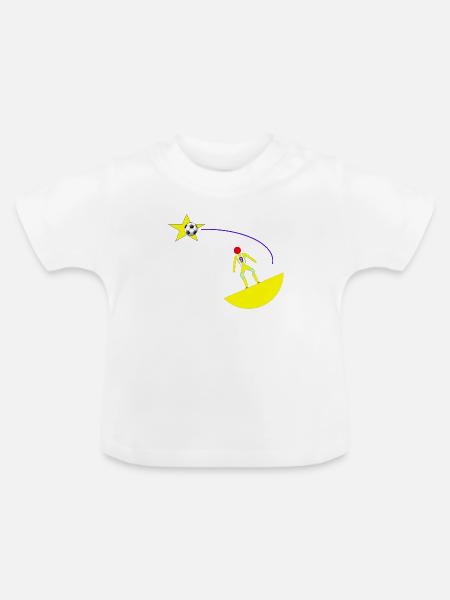 Herausragendes Schießen - Baby Bio-T-Shirt mit Rundhals - Weiß
