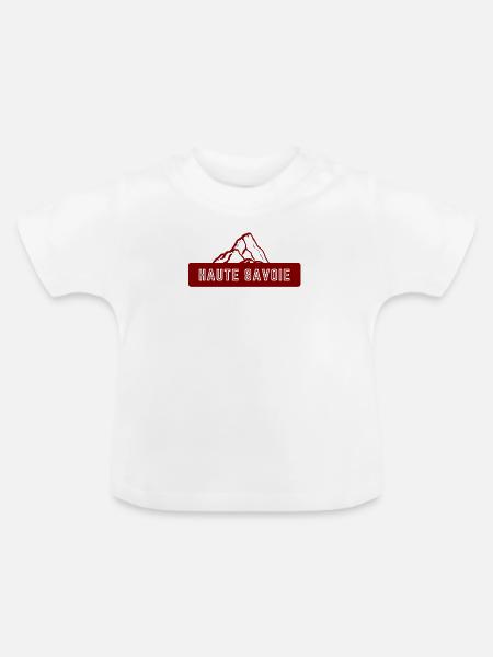 Haute Savoie Berg - Baby Bio-T-Shirt mit Rundhals - Weiß