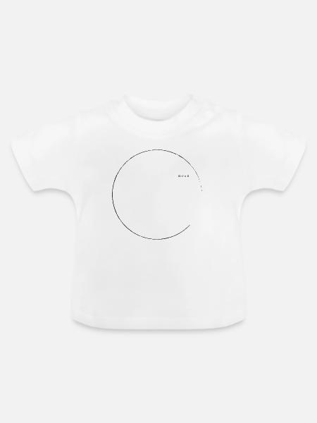 moon - Baby Bio-T-Shirt mit Rundhals - Weiß
