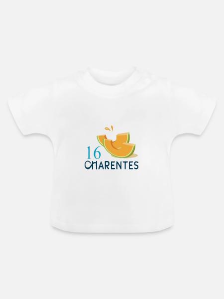 Charentes - Baby Bio-T-Shirt mit Rundhals - Weiß
