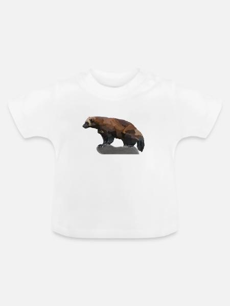 Verena, der Vielfrass - Baby Bio-T-Shirt mit Rundhals - Weiß