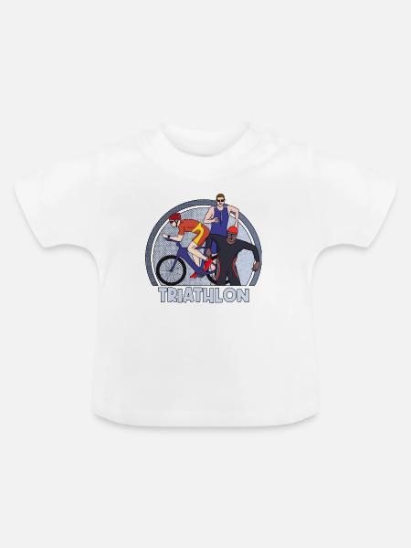 Triathlon - Baby Bio-T-Shirt mit Rundhals - Weiß