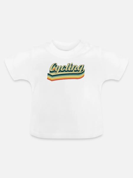 Cycling - Fahrrad - Baby Bio-T-Shirt mit Rundhals - Weiß