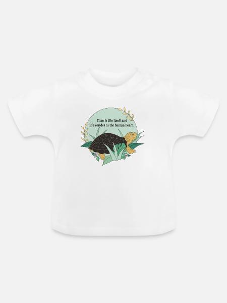 Schildkröte Kassiopeia - Baby Bio-T-Shirt mit Rundhals - Weiß