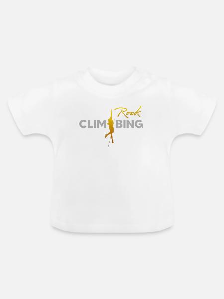FELSKLETTERN - Baby Bio-T-Shirt mit Rundhals - Weiß