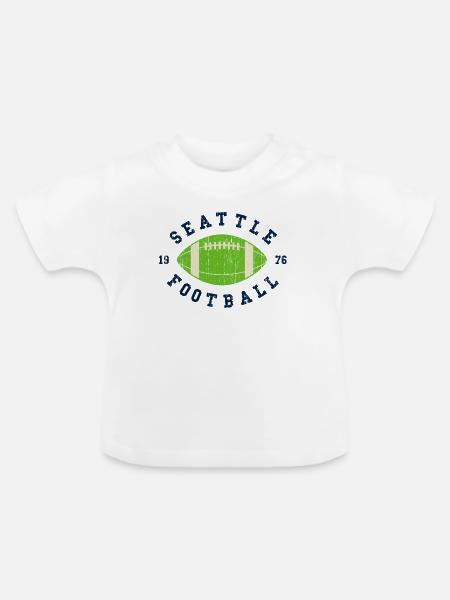 Seattle Football - Baby Bio-T-Shirt mit Rundhals - Weiß