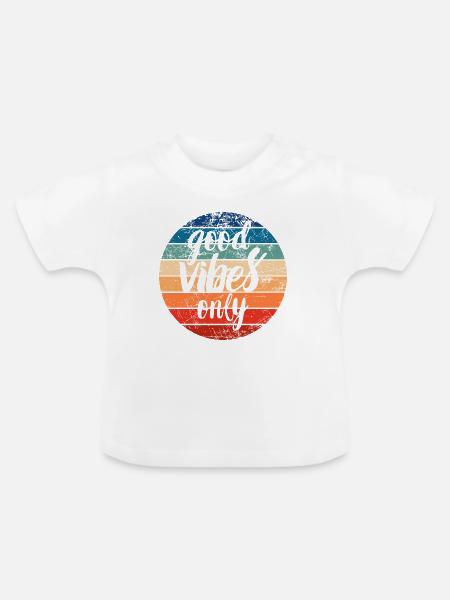 Nur gutes V - Baby Bio-T-Shirt mit Rundhals - Weiß