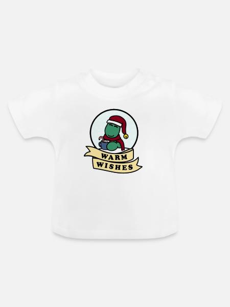 Dolly Herzliche Wünsche - Baby Bio-T-Shirt mit Rundhals - Weiß