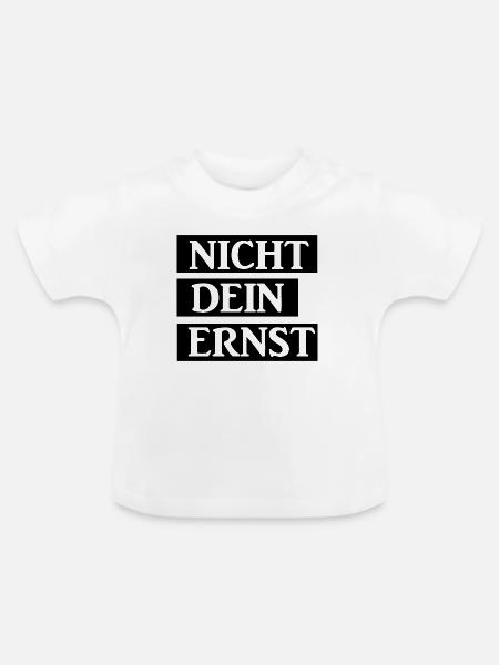 Abstraktes Retro-Muster auf dunklem Hintergrund - Baby Bio-T-Shirt mit Rundhals - Weiß