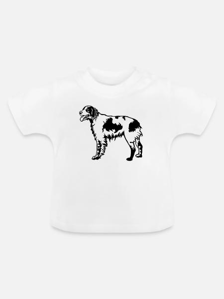 Epagneul Breton - Baby Bio-T-Shirt mit Rundhals - Weiß