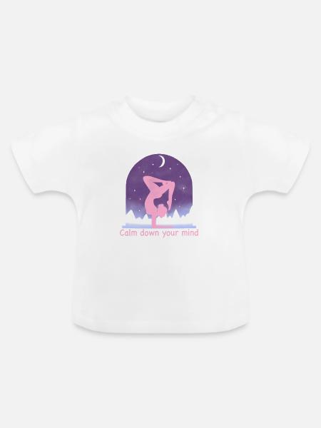 Yoga - Baby Bio-T-Shirt mit Rundhals - Weiß