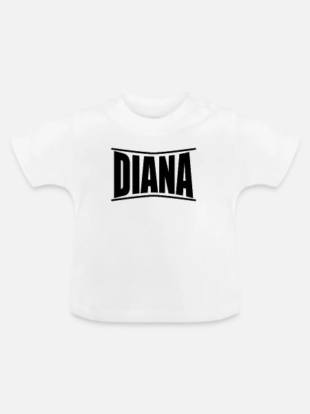 Diana T-Shirt Geschenkidee - Baby Bio-T-Shirt mit Rundhals - Weiß
