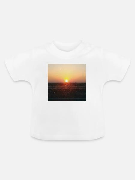Sonnenuntergangsstrahl auf Glas - Baby Bio-T-Shirt mit Rundhals - Weiß