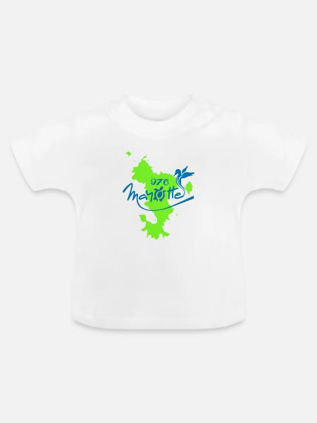 Mayotte - Baby Bio-T-Shirt mit Rundhals - Weiß