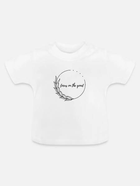focus on the good - Baby Bio-T-Shirt mit Rundhals - Weiß