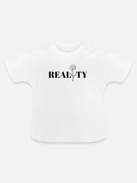 Cooles Design, Realität. - Baby Bio-T-Shirt mit Rundhals - Weiß