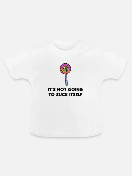Süßigkeiten Statement Lecker Nachspeise Naschen - Baby Bio-T-Shirt mit Rundhals - Weiß