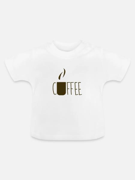 Coffee - Baby Bio-T-Shirt mit Rundhals - Weiß