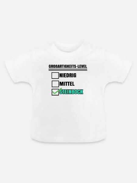 Astrologie Steinbock Statement Tierkreiszeichen - Baby Bio-T-Shirt mit Rundhals - Weiß