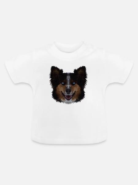 Polygon Hund - Baby Bio-T-Shirt mit Rundhals - Weiß