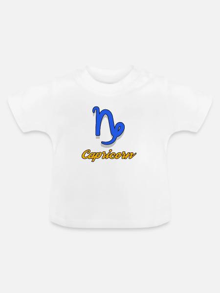 Tierkreiszeichen Astronomie Esoterik Steinbock - Baby Bio-T-Shirt mit Rundhals - Weiß