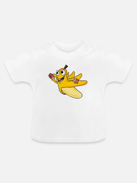 Banane - Baby Bio-T-Shirt mit Rundhals - Weiß
