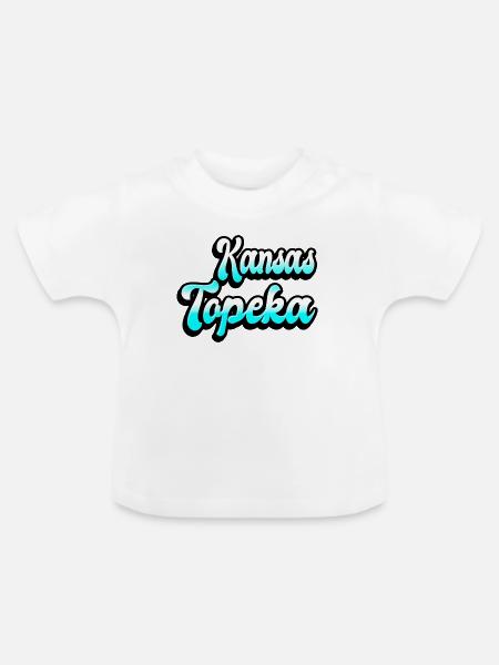 Topeka Kansas Design - Baby Bio-T-Shirt mit Rundhals - Weiß