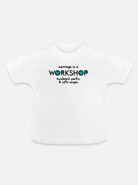 Werkstatt - Baby Bio-T-Shirt mit Rundhals - Weiß