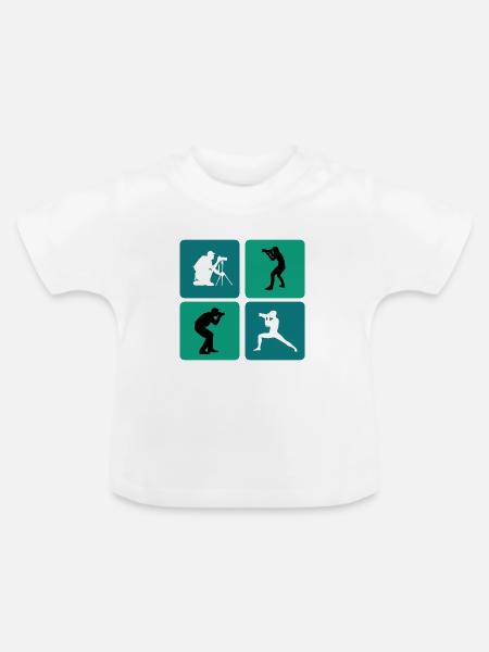 Fotograf Design - Baby Bio-T-Shirt mit Rundhals - Weiß