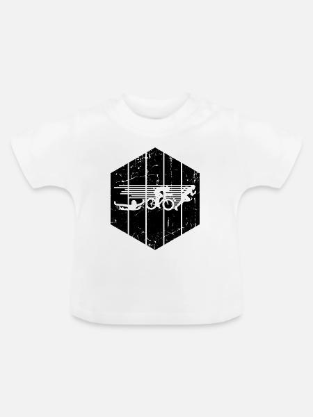 Triathlon - Baby Bio-T-Shirt mit Rundhals - Weiß