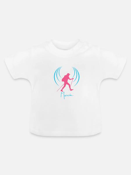 Gehen - Baby Bio-T-Shirt mit Rundhals - Weiß