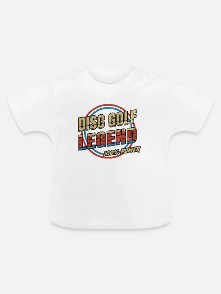 Disco Golf Legenden Design - Baby Bio-T-Shirt mit Rundhals - Weiß