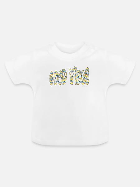 GUTE STIMMUNG - Baby Bio-T-Shirt mit Rundhals - Weiß