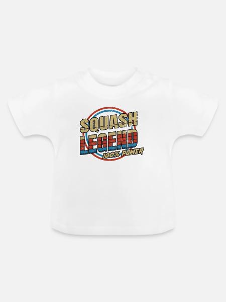 Squash Legende - Baby Bio-T-Shirt mit Rundhals - Weiß