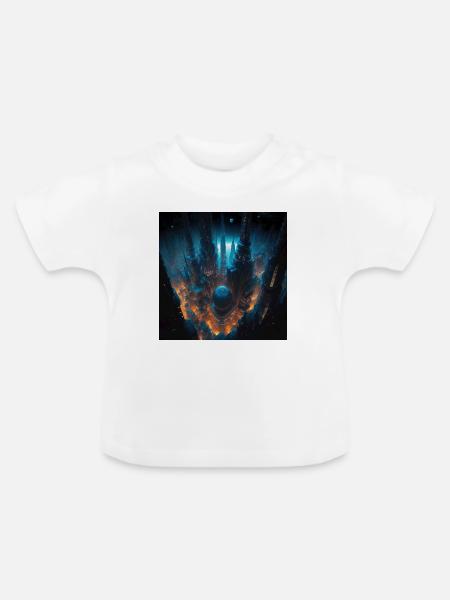Megalopolis Alien 01 - Baby Bio-T-Shirt mit Rundhals - Weiß